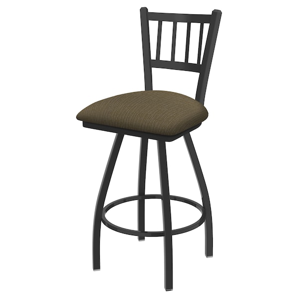 36" Swivel Bar Stool, Pewter Finish, Graph Cork Seat